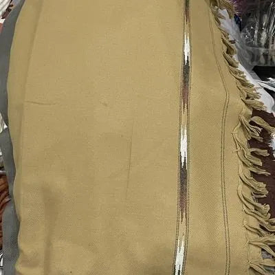 Luxurious 1 Pc Men's Plain Soft Wool Shawl in Mustard Color